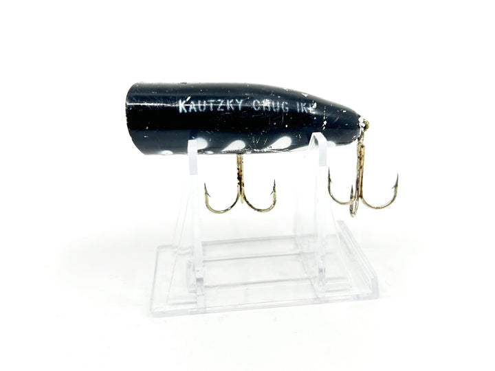 Kautzky Lazy Ike Chug Ike Lure Black White Mottle Color