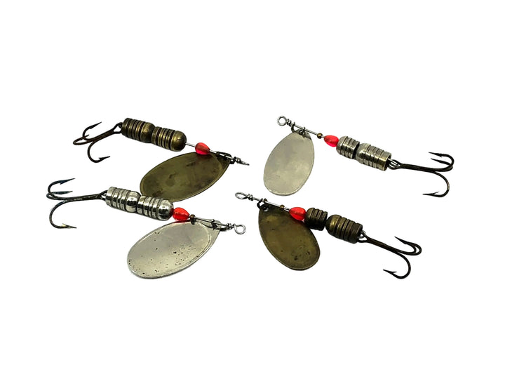 Heddon Hep Spinner 4 Pack, #3/#2, Silver/Gold Size