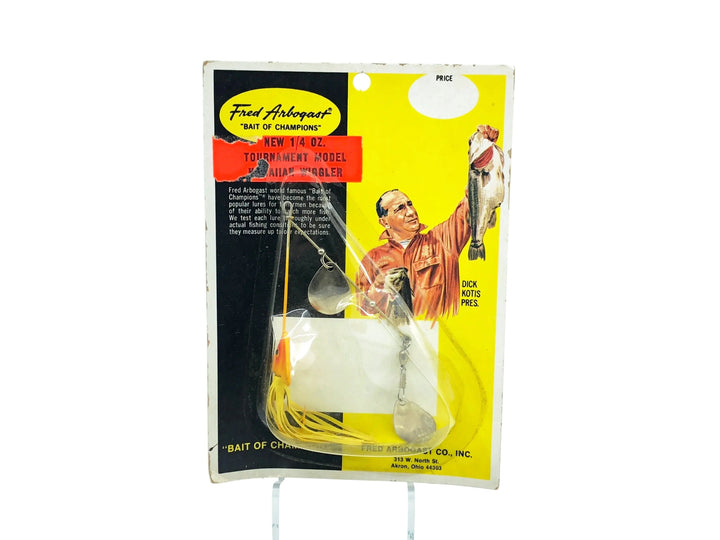 Arbogast Tournament Model Hawaiian Wiggler 1/4oz, Yellow Color on Card