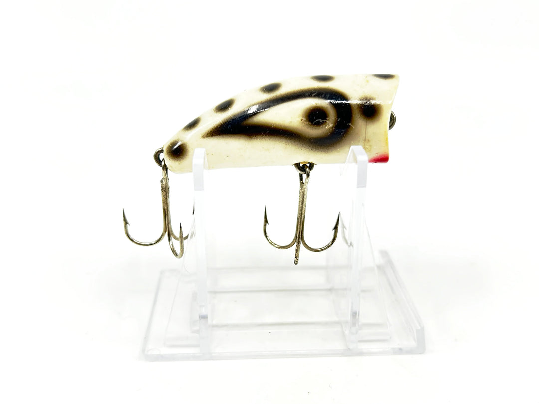 Kautzky Lazy Ike Chug Ike Lure WBS White/Black Spots Color-Smaller Size