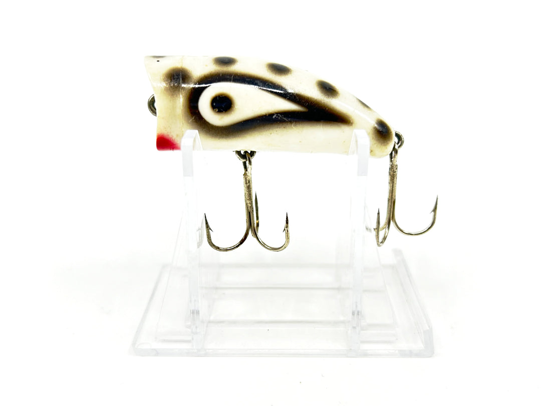 Kautzky Lazy Ike Chug Ike Lure WBS White/Black Spots Color-Smaller Size