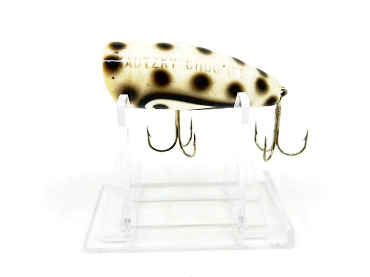 Kautzky Lazy Ike Chug Ike Lure WBS White/Black Spots Color-Smaller Size