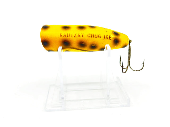 Kautzky Lazy Ike Chug Ike Lure YBLS Yellow/Black Spots Color