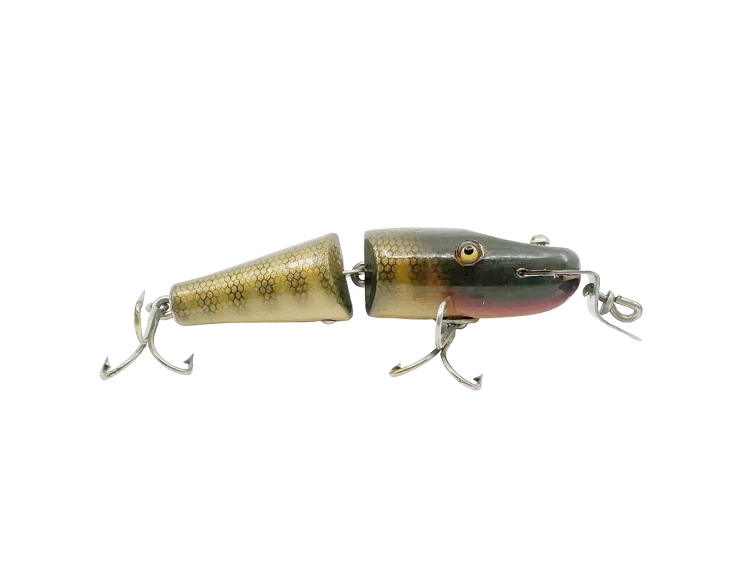Creek Chub 2700 Baby Jointed Pikie Minnow, Color Pikie, Wooden Lure Glass Eyes
