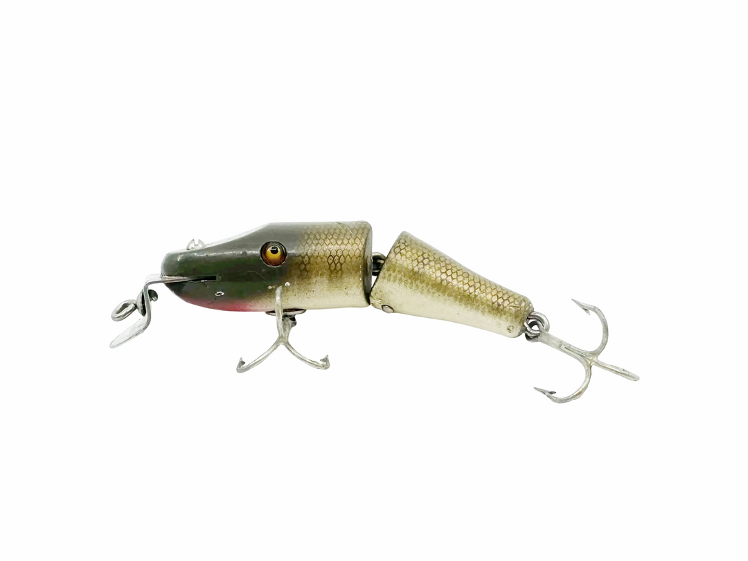 Creek Chub 2700 Baby Jointed Pikie Minnow, Color Pikie, Wooden Lure Glass Eyes