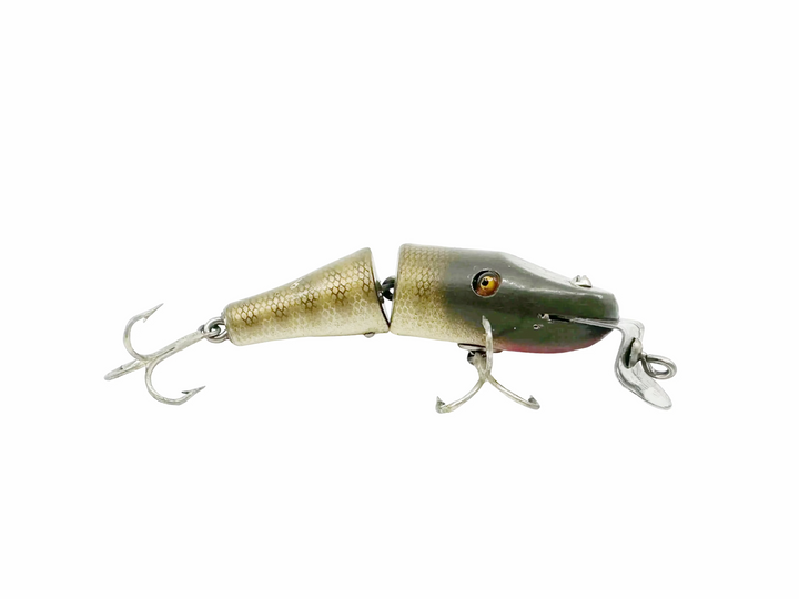 Creek Chub 2700 Baby Jointed Pikie Minnow, Color Pikie, Wooden Lure Glass Eyes