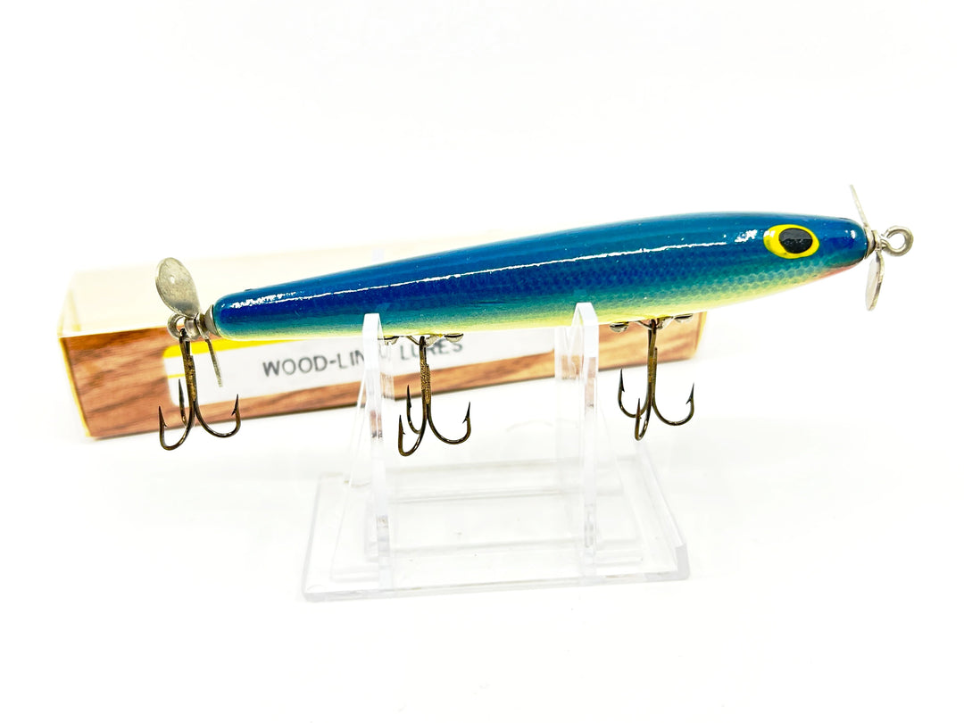 Wood-Line Lures Torpedo Bait, Blue Back White Belly Color, Wisconsin Bait