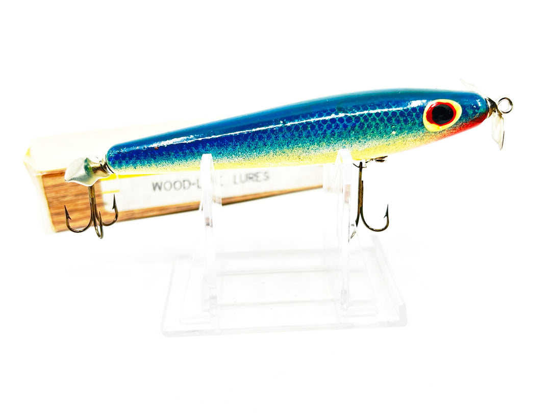 Wood-Line Lures Torpedo Bait, Blue Back White Belly Color, Wisconsin Bait-4" Model