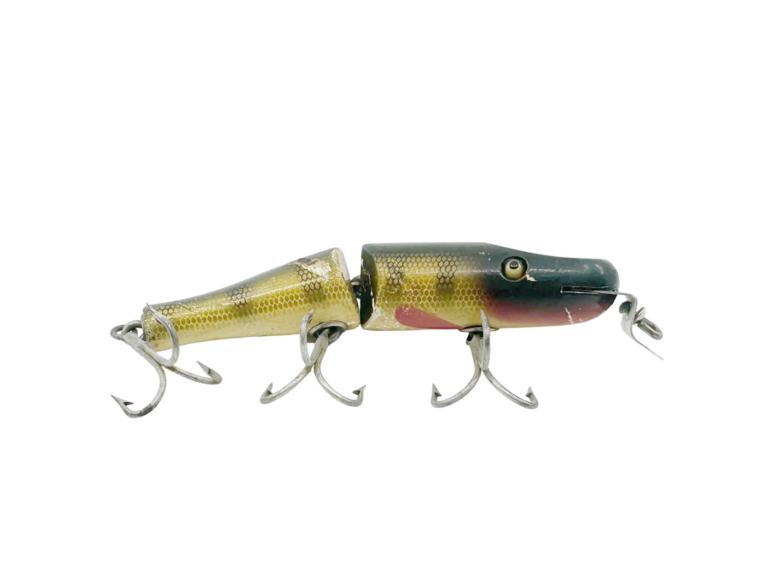 Creek Chub 2600 Jointed Pikie Minnow, Perch Scale Color 2601 Glass Eyes