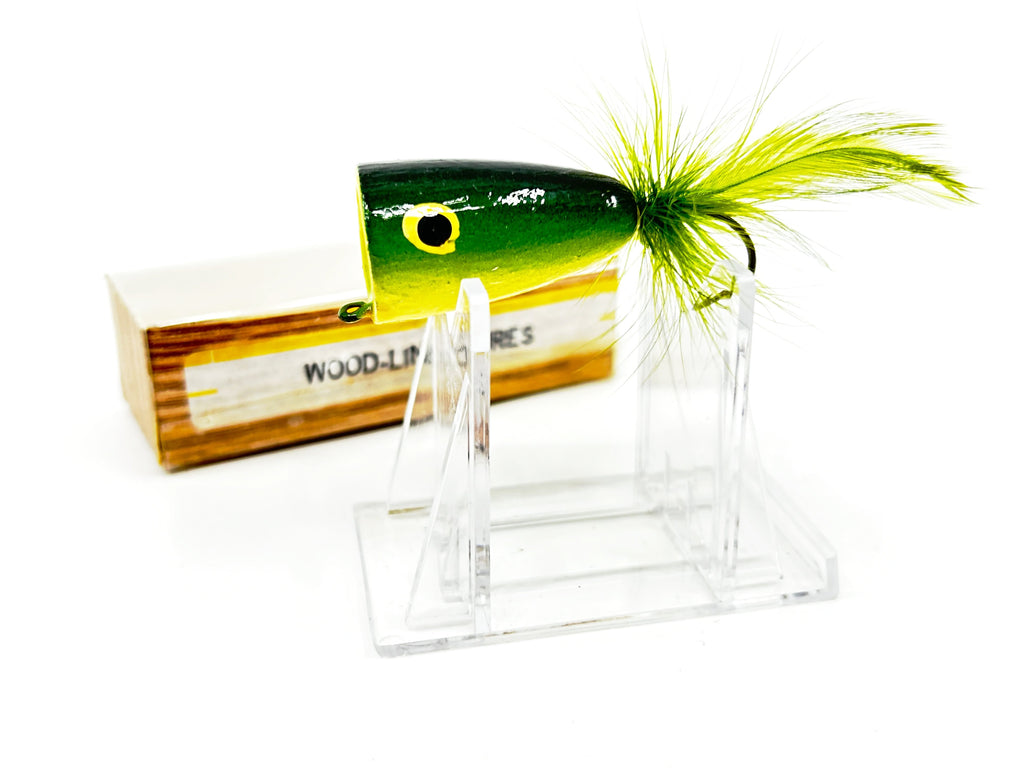 WoodLine Lures Big Popper, Green Color, Wisconsin Bait My Bait Shop, LLC
