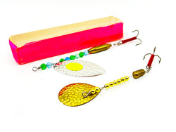 Wood-Line Lures Spinner Lot, Wisconsin Baits-Pink Box