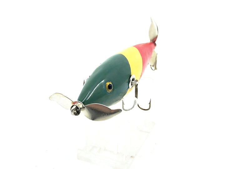 D & D Tackle Co. Musky Minnow Numbered #505, Green/Yellow/Red Color w/Box