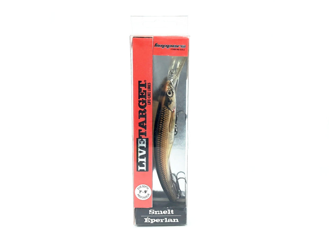 Koppers Live Target Diving Smelt, Gold/Black Color w/Box