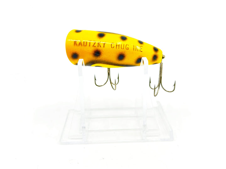 Kautzky Lazy Ike Chug Ike Lure YBLS Yellow/Black Spots Color-Smaller Size