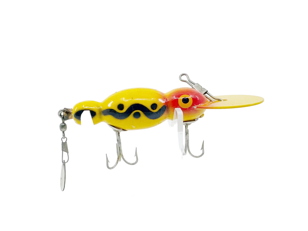 Vintage Wooden Bomber Water Dog 1557 Yellow Black Shadow Color