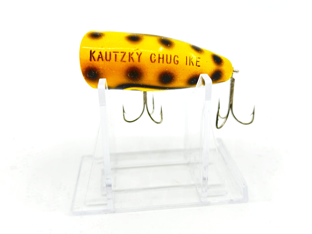 Kautzky Lazy Ike Chug Ike Lure YBLS Yellow/Black Spots Color-Smaller Size