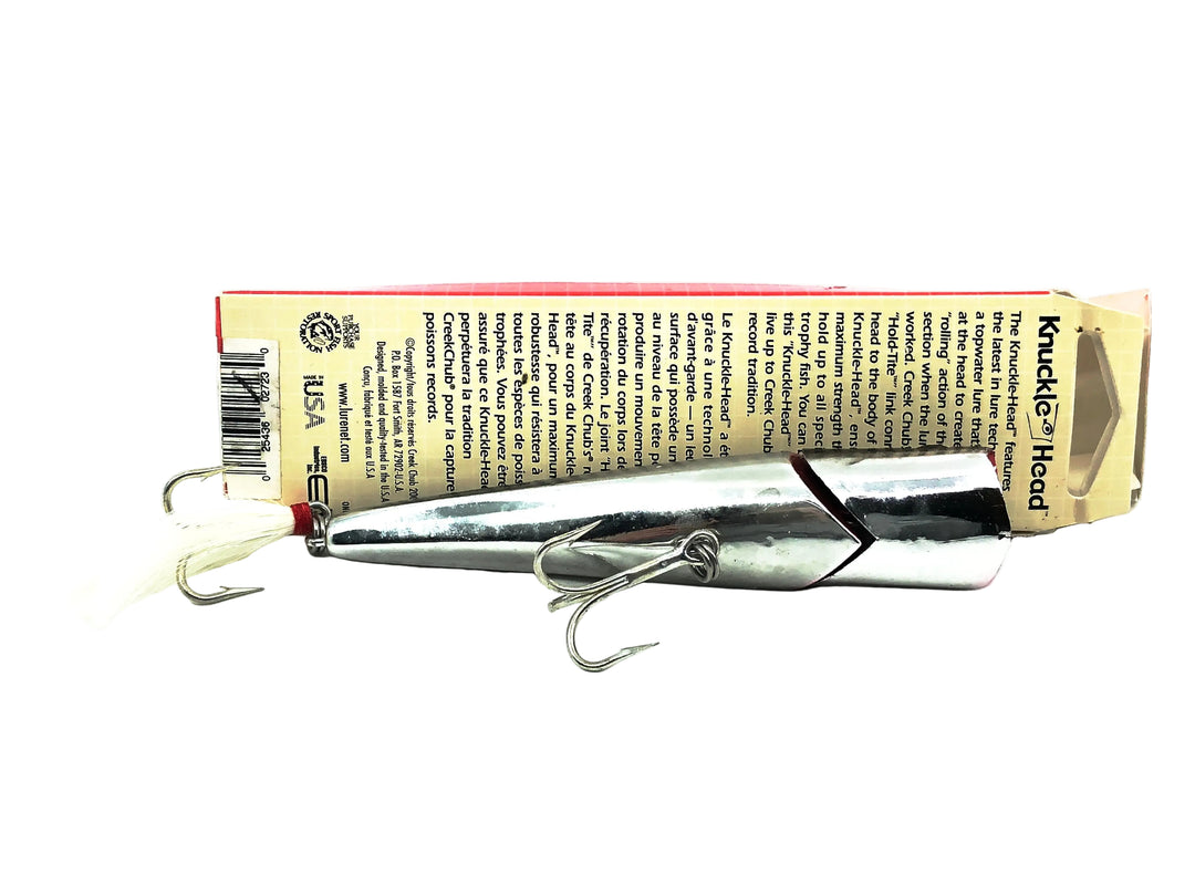 Creek Chub Knuckle Head, Black Back/Nickle Color