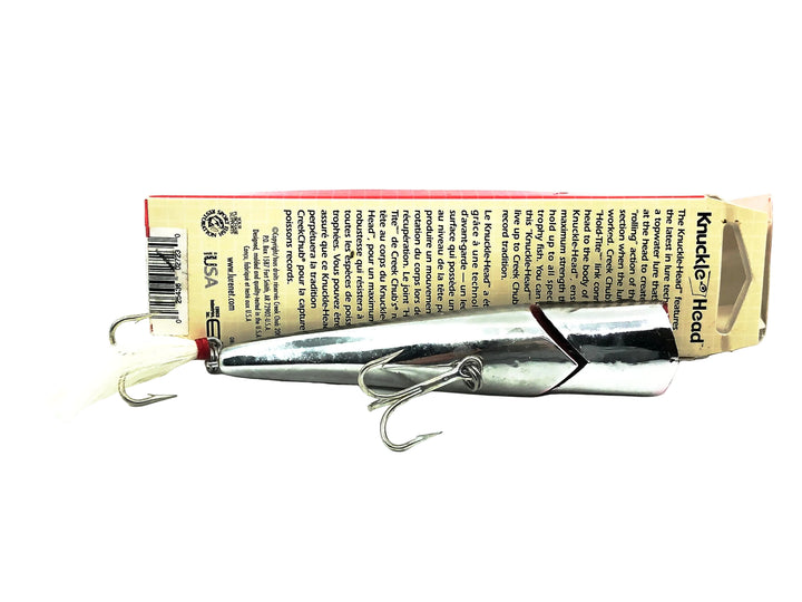 Creek Chub Knuckle Head, Black Back/Nickle Color