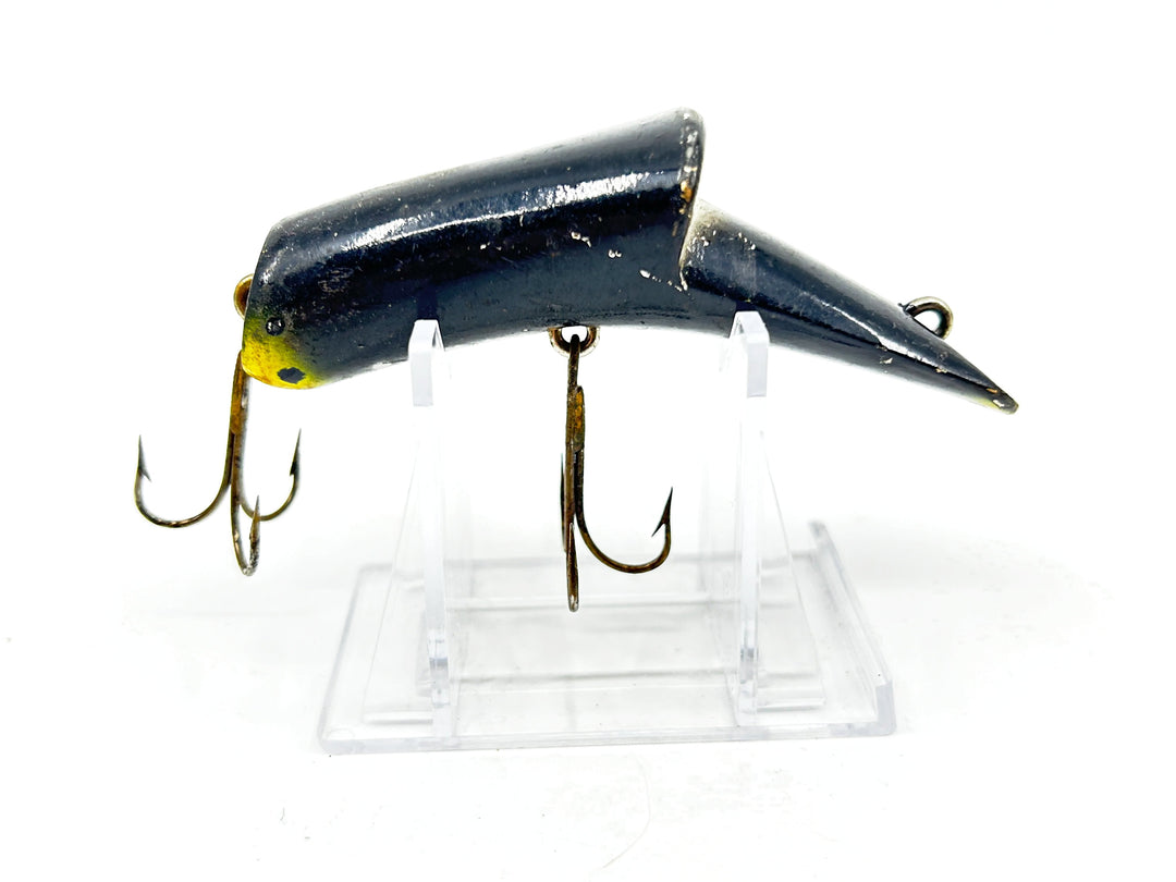 Kautzky Lazy Ike Top Ike Wooden Lure Black Color Yellow Tips Larger Size