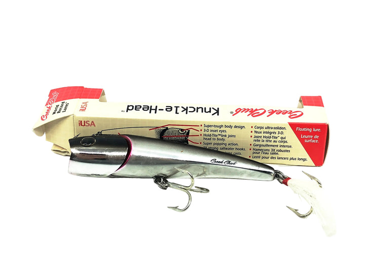 Creek Chub Knuckle Head, Black Back/Nickle Color