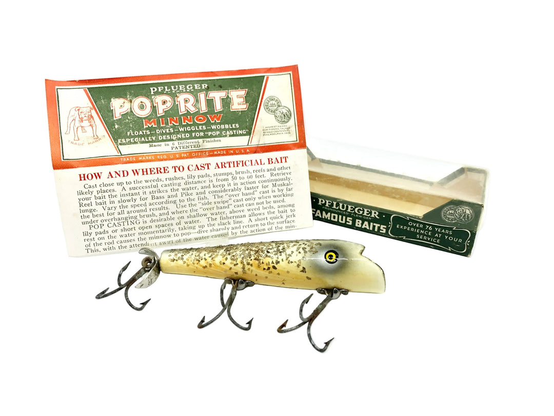 Pflueger Poprite 8500, #03 Silver Flitter Color w/Box & Paperwork