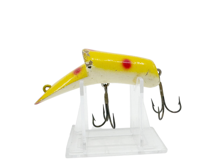 Kautzky Top Ike Yellow with Red Spots Wooden Lure