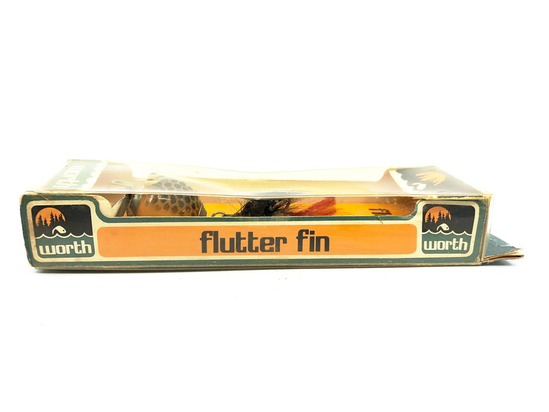 Worth Flutter Fin, Orange Body/Black Scales/Black & Orange Hackle Color on Card