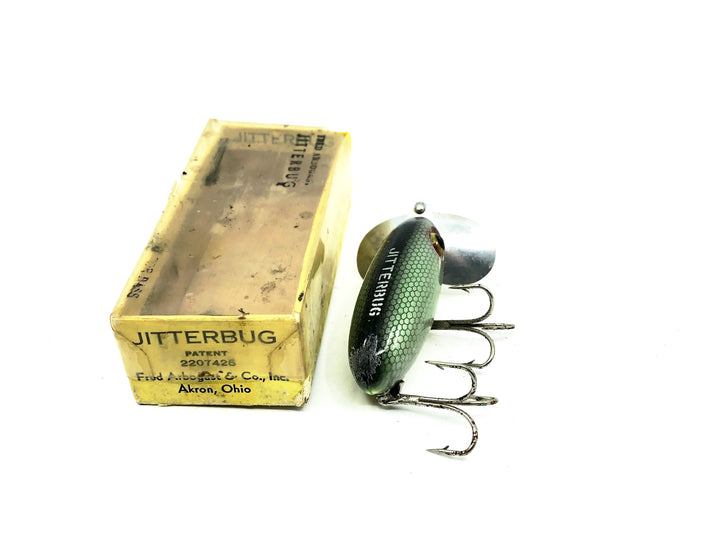 Arbogast Jitterbug 5/8oz, Green Shad Color w/Box, Bugged-Eyed Model