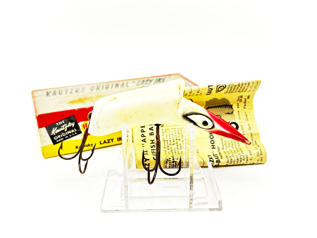 Kautzky Lazy Ike Top Ike Wooden Lure Red White Color with Box