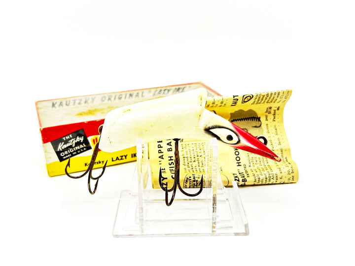 Kautzky Lazy Ike Top Ike Wooden Lure Red White Color with Box