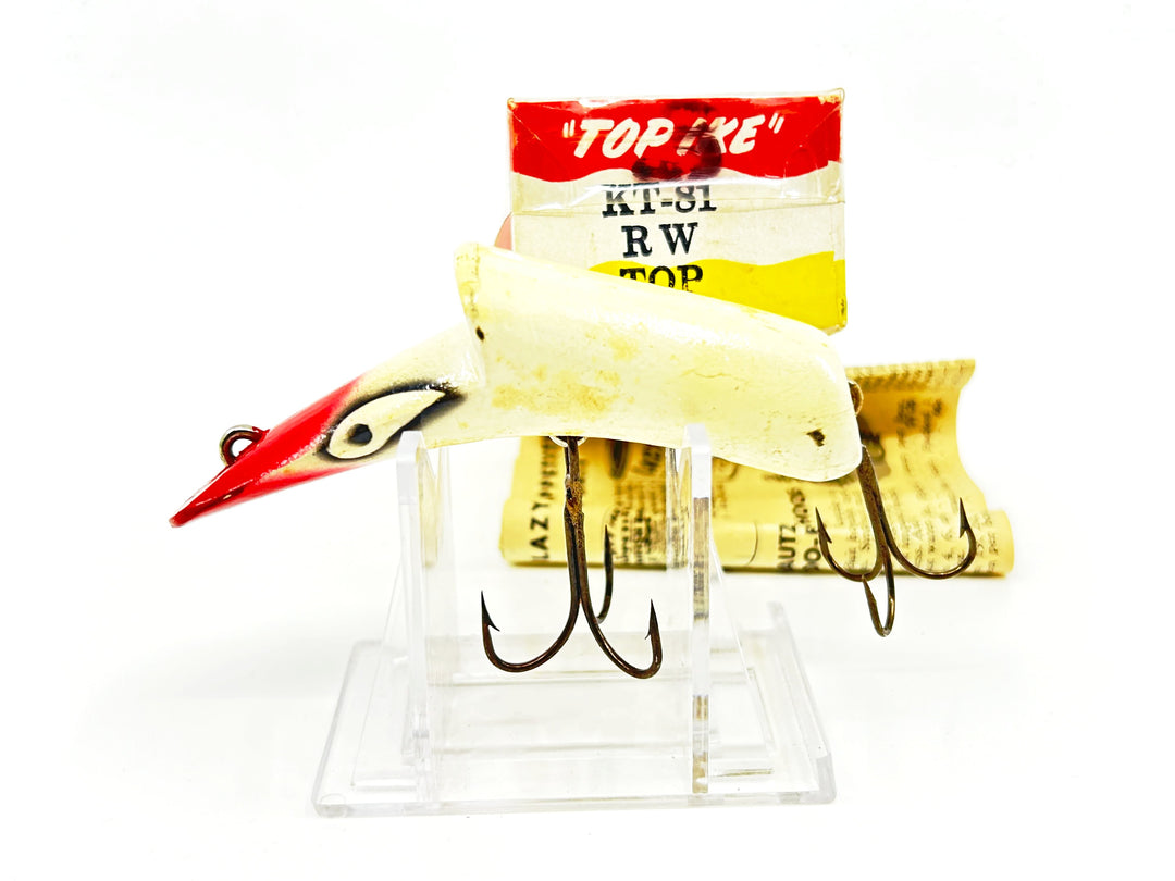 Kautzky Lazy Ike Top Ike Wooden Lure Red White Color with Box