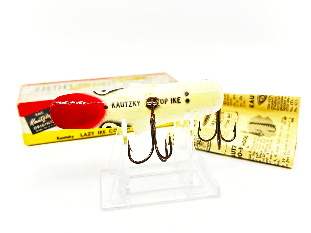 Kautzky Lazy Ike Top Ike Wooden Lure Red White Color with Box