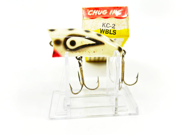 Lazy Ike Chug Ike Lure WBLS White/Black Spots Color with Box