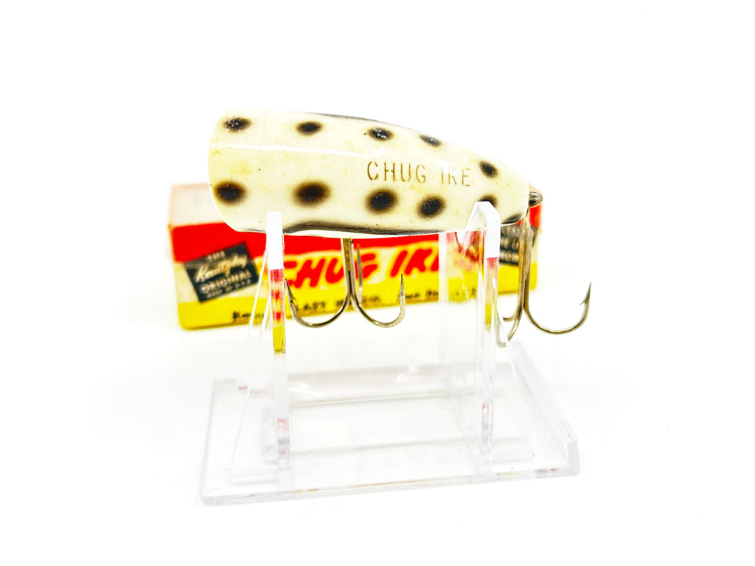 Lazy Ike Chug Ike Lure WBLS White/Black Spots Color with Box