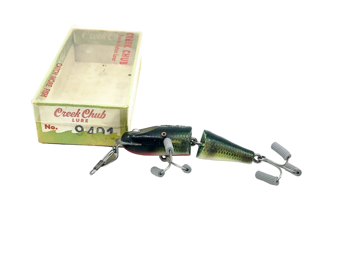 Creek Chub Plastic 9401 Jointed Spinning Pikie, Perch Scale Color w/Box