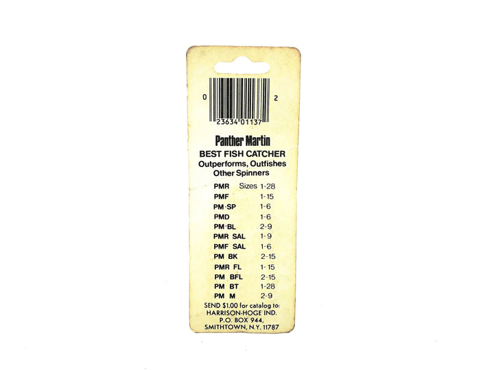 Harrison's Panther Martin 4PM-SP-Y 1/8oz on Card