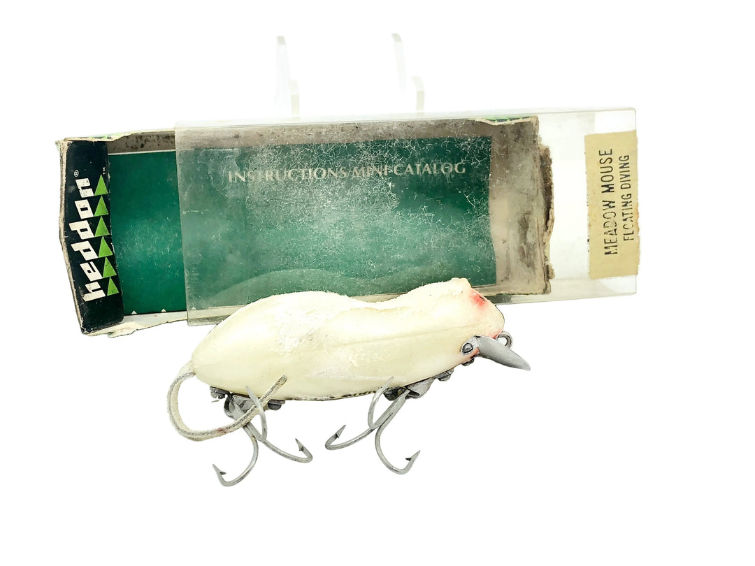 Heddon Meadow Mouse with Box 9800, WM White Mouse Color w/Box