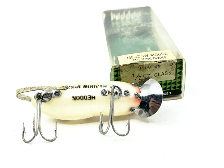 Heddon Meadow Mouse with Box 9800, WM White Mouse Color w/Box