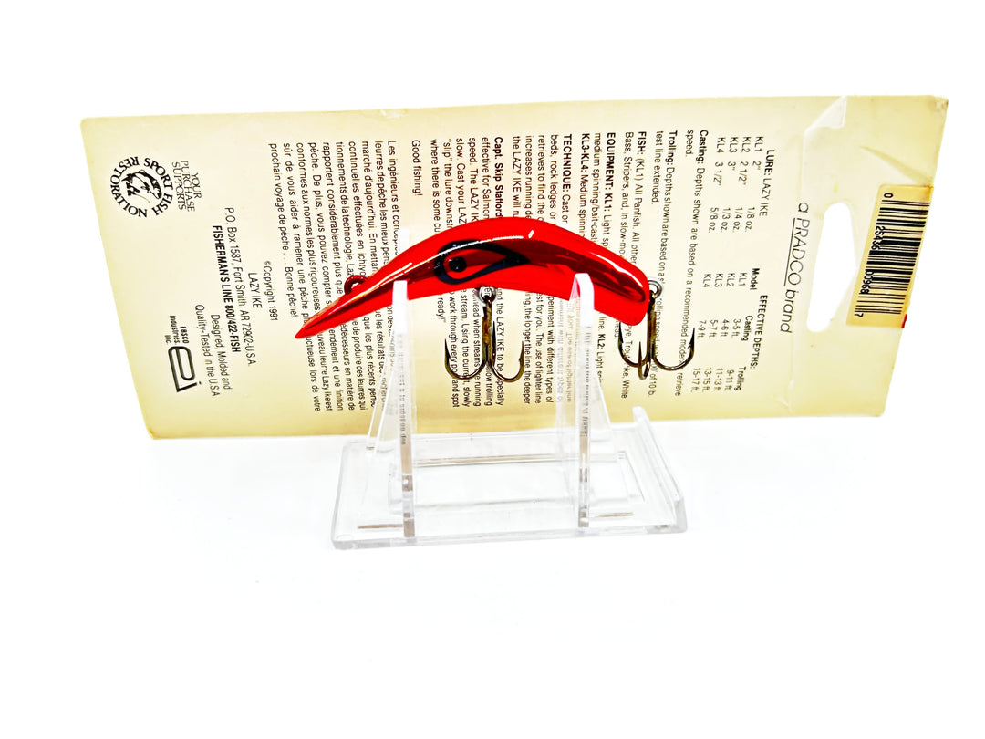 Lazy Ike IKL2MRD Metallic Red Color New with Card Old Stock