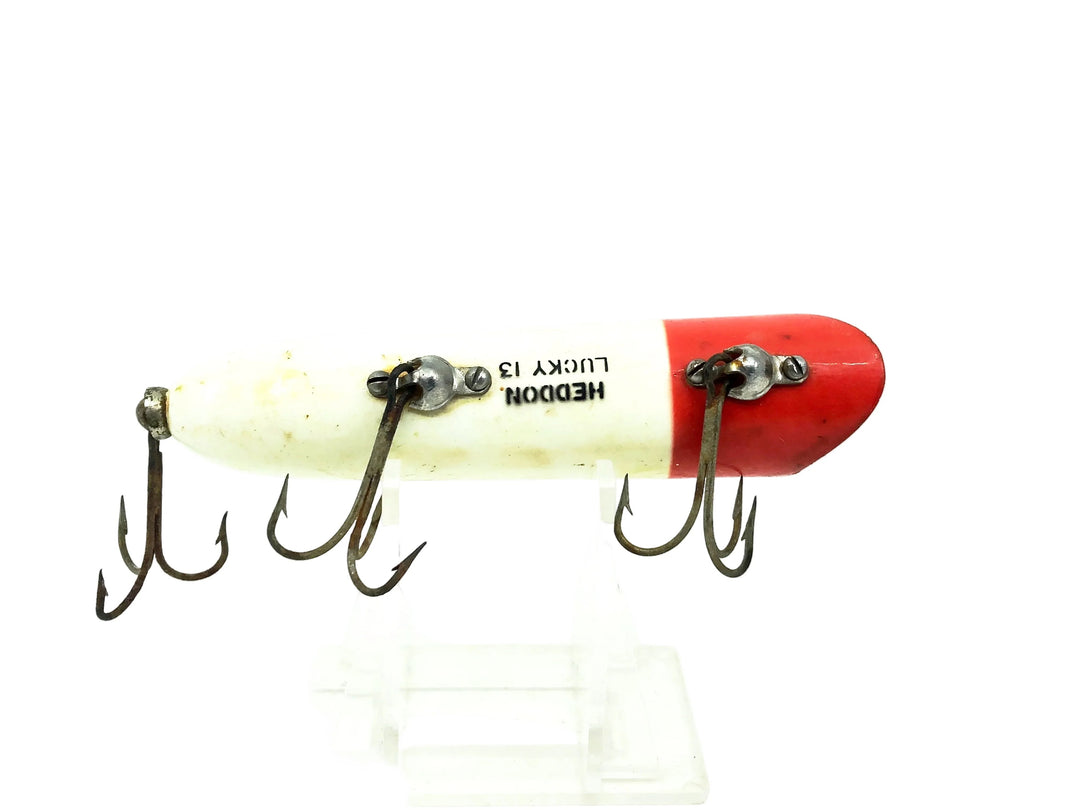Heddon Lucky 13, RH Red Head/White Color