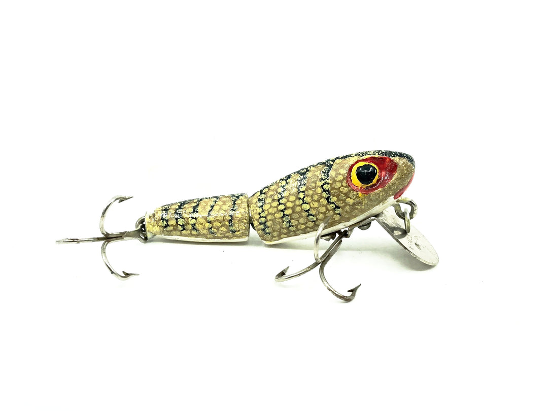 Wright & McGill Jointed Miracle Minnow 472-J, Repaint Gold Scale Color