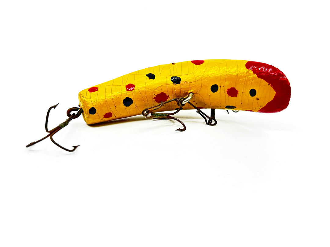Helin Flatfish S3, Yellow with Spots Color-Wooden-Fisherman's Repaint