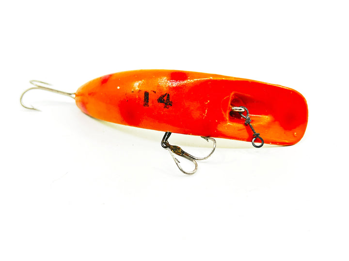 Helin Flatfish T4, Orange Top-Glitter Bottom Color-Wooden
