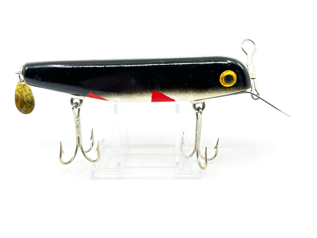 Alzbaits Al Tumas Straight Baby Sucker Musky Lure Black White Color-SIGNED!