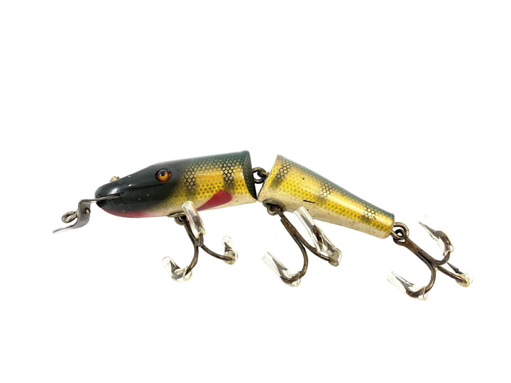 Creek Chub 2600 Jointed Pikie Minnow, #01 Perch Scale Glass Eyes