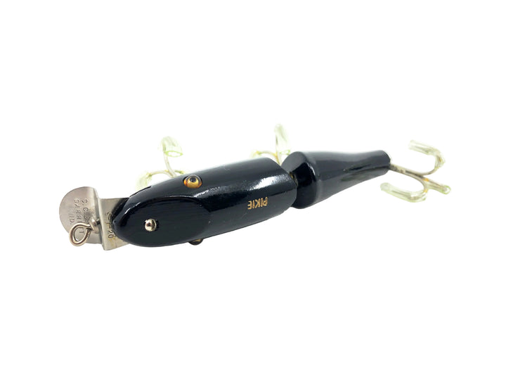 Creek Chub 2600 Jointed Pikie Minnow, #13 All Black Color Glass Eyes - Great Condition!