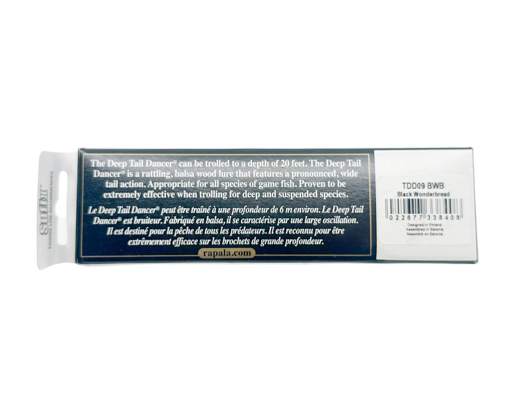 Rapala Deep Tail Dancer, TDD09 BWB Black Wonderbread Color