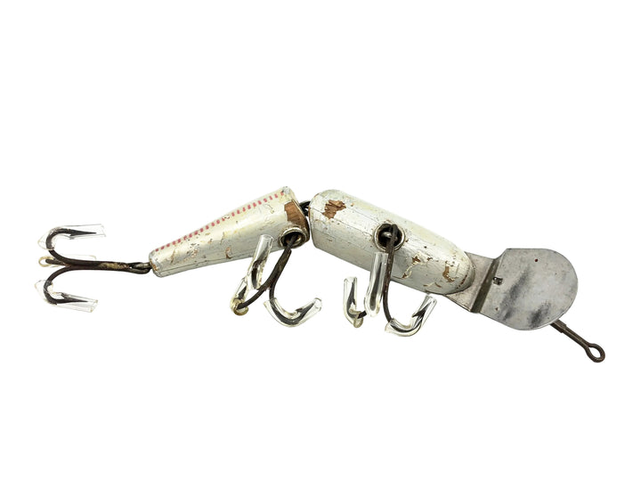 Creek Chub 2600DD Deep Diving Jointed Pikie Minnow, Special Order Silver w/Red Dashes Color