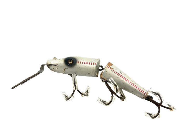 Creek Chub 2600DD Deep Diving Jointed Pikie Minnow, Special Order Silver w/Red Dashes Color