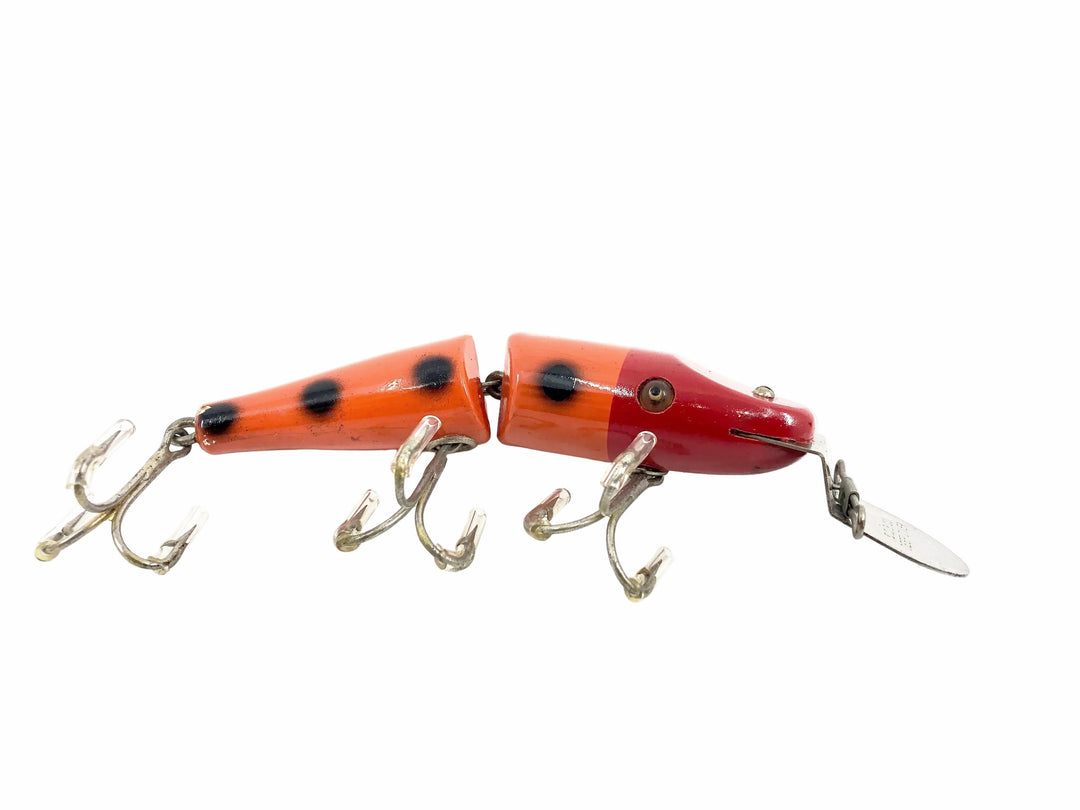 Creek Chub 2600DD Deep Diving Jointed Pikie Minnow, Special Order Orange with Black Spots 2630DD Color